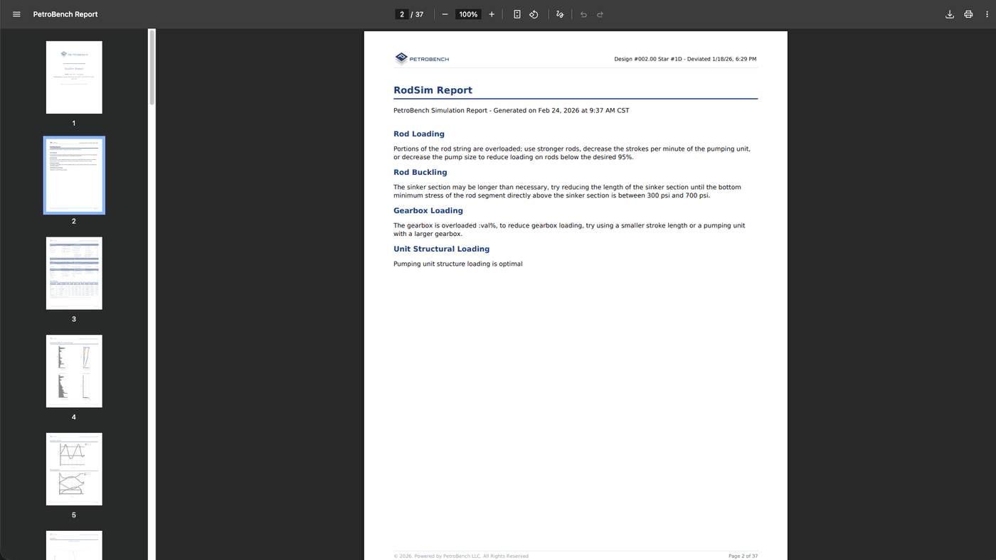 Design evaluation summary with recommendations